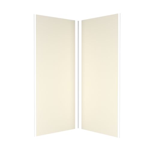 Pack 2 Panneaux Muraux Ivoire 90x210cm + Profiles Finition Et Angle Chrome - Wall'it