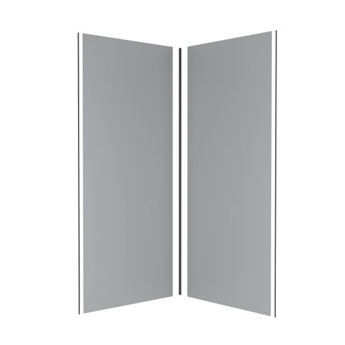 Pack 2 Panneaux Muraux Silvere 90x210cm + Profiles Finition Et Angle Noir - Wall'it