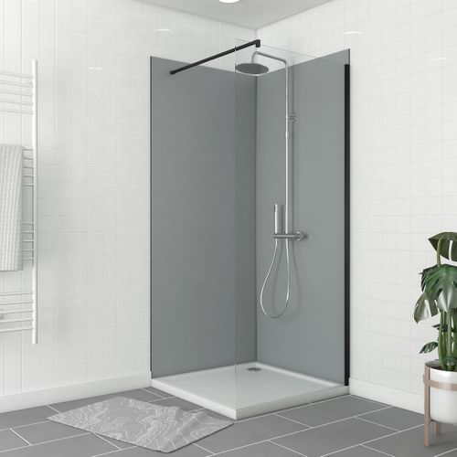 Pack 2 Panneaux Muraux Silvere 90x210cm + Profiles Finition Et Angle Noir - Wall'it