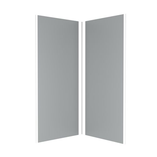Pack 2 Panneaux Muraux Silver 90x210cm + Profiles Finition Et Angle Chrome - Wall'it