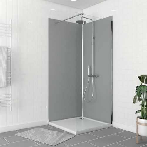 Pack 2 Panneaux Muraux Silver 90x210cm + Profiles Finition Et Angle Chrome - Wall'it