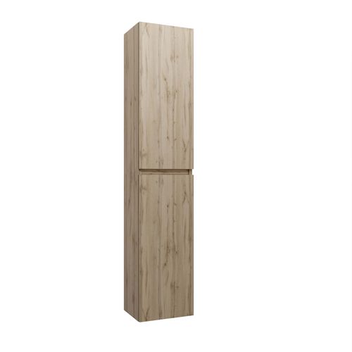 Meuble Colonne Pour Salle De Bains 2 Portes Finition Chêne Naturel - 30x25x150 - Timber