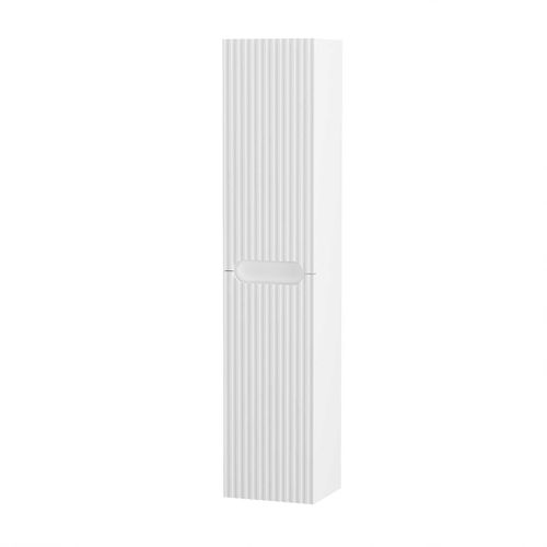 Colonne De Salle De Bain Blanc Neige Suspendu - Hauteur 120 Cm - 2 Portes - Leon