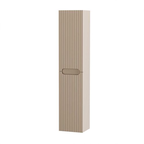 Colonne De Salle De Bain Marron Glacé Suspendu - Hauteur 120 Cm - 2 Portes - Leon