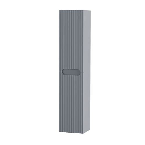 Colonne De Rangement Gris Suspendu - Hauteur 120 Cm - 2 Portes - Leon