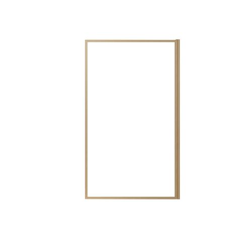 Pare Baignoire Rabattable 80x140 Cm - Cadre Aluminium Décor Bois - Verre Trempé Ondulé 4 Mm