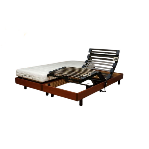 Ensemble Relaxation Matelas + Sommier 2x80x200cm Merida - Cerisier - 14 Cm - Ferme