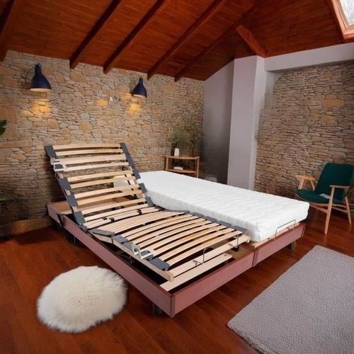 Ensemble Relaxation Matelas + Sommiers Électriques 2x90x200 - Mousse - Ferme - Talca Fabrication Fr