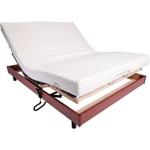 Ensemble Relaxation Matelas + Sommier Électrique 140x190 - Mousse - Ferme - Talca Fabrication Franç