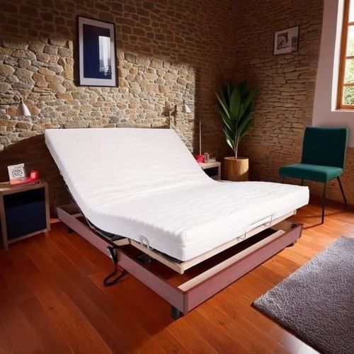 Ensemble Relaxation Matelas + Sommier Électrique 140x190 - Mousse - Ferme - Talca Fabrication Franç