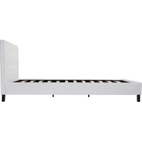 Lit Double En Pvc "julia" - 140 X 190 Cm - Blanc