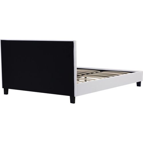 Lit Double En Pvc "julia" - 140 X 190 Cm - Blanc