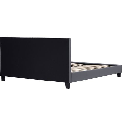 Lit Double En Pvc "julia" - 140 X 190 Cm - Gris