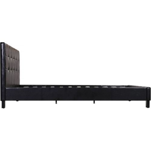 Lit Double En Pvc "julia" - 140 X 190 Cm - Noir