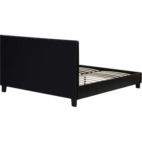 Lit Double En Pvc "julia" - 140 X 190 Cm - Noir