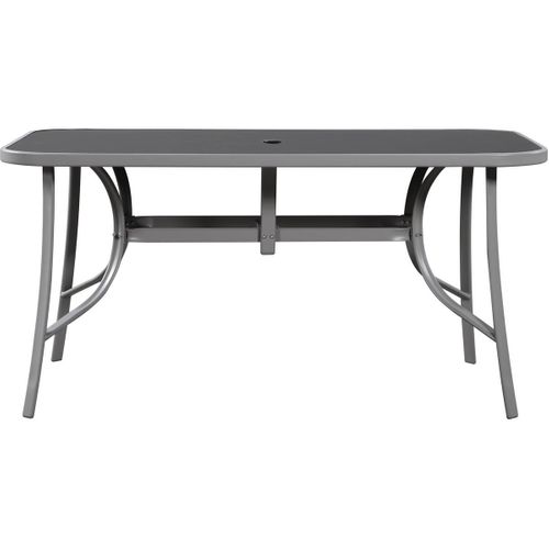 Table Et Chaises De Jardin En Textilène "cordoba" - Phoenix - 6 Places - Gris Foncé