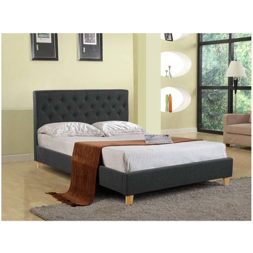 Lit Double "emmy" - 140 X 190 Cm - Gris