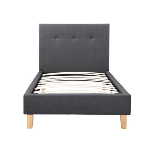 Lit "elise" - 90 X 190 Cm - Gris Foncé