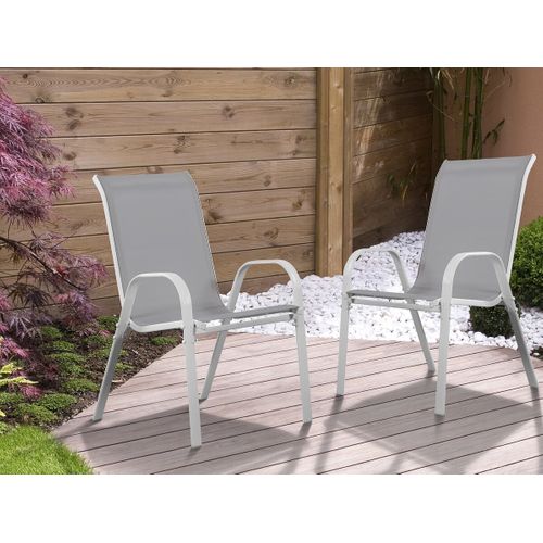 Fauteuil Jardin Textilène "cordoba" - Phoenix - Ecru - Lot De 2