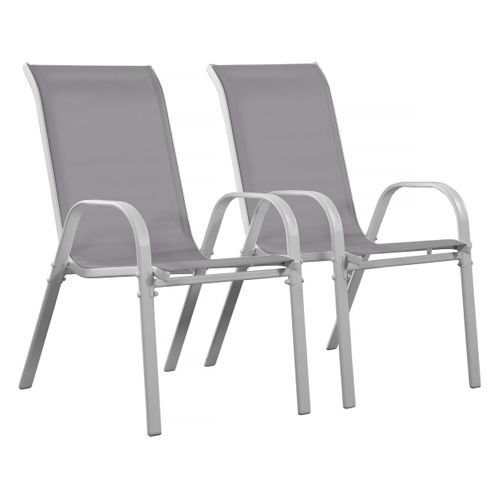 Fauteuil Jardin Textilène "cordoba" - Phoenix - Ecru - Lot De 2
