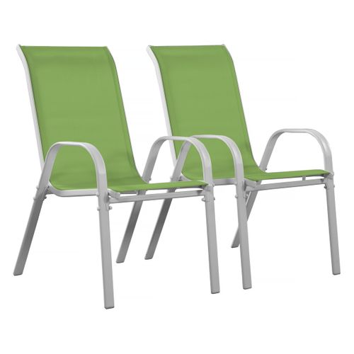Fauteuil Jardin Textilène "cordoba" - Phoenix - Vert - Lot De 2