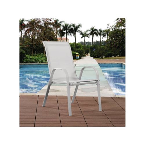 Fauteuil Jardin Textilène "cordoba" - Phoenix - Écru - Lot De 4