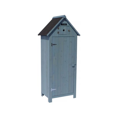 Armoire De Jardin "cabanon" - 77 X 54.5 X 179 Cm - Bleu Ciel