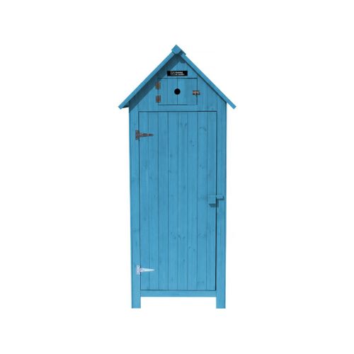 Armoire De Jardin "cabanon" - 77 X 54.5 X 179 Cm - Bleu Ciel