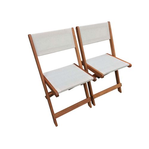 Salon De Jardin Repas "séoul" - 1 Table + 6 Chaises - Maple - Beige