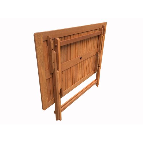 Salon De Jardin Repas "séoul" - 1 Table + 6 Chaises - Maple - Beige