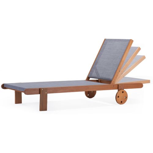 Bain De Soleil En Bois Exotique "saïgon" - Maple - Gris - Lot De 4