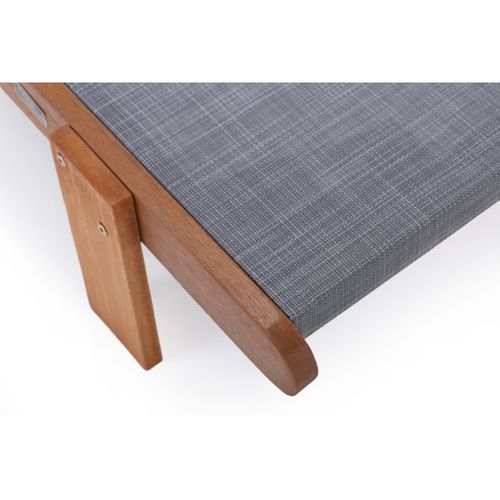 Bain De Soleil En Bois Exotique "saïgon" - Maple - Gris - Lot De 4