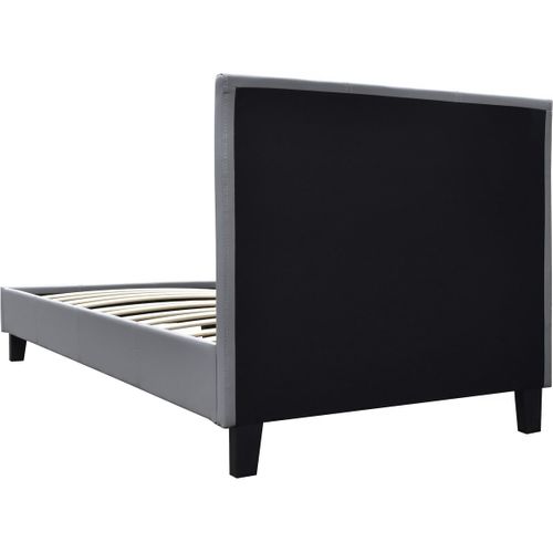 Lit "lina" - 90 X 190 Cm - Gris Clair