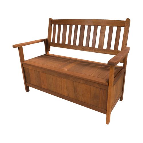 Banc De Jardin 2 Places Avec Coffre "manille" - Mapel En Bois - Marron