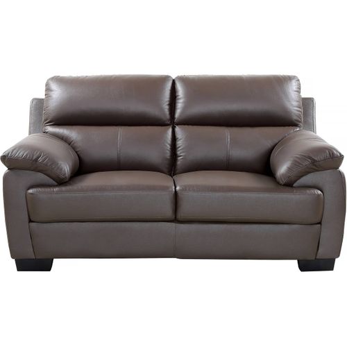 Canapé Cuir Et Pvc "cardiff"- 163 X 92 X 93 Cm - Chocolat