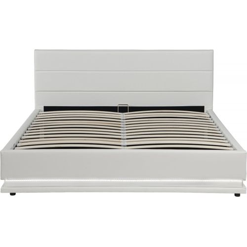 Lit LED Avec Coffre "anastasia" - 160 X 200 Cm - Blanc