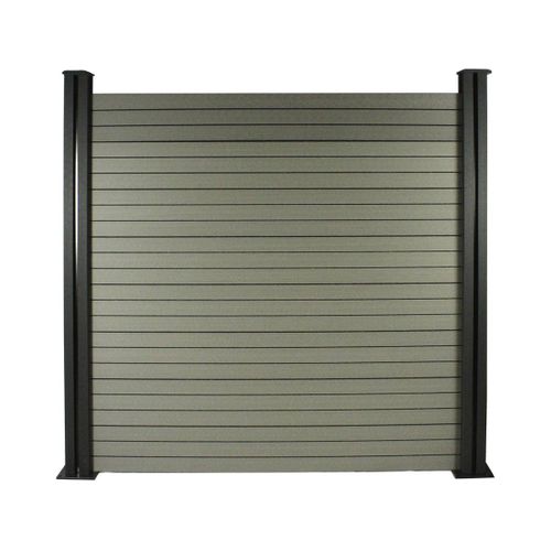 Kit Clôture 4.8 X 1.2 M Composite - Kit De Fixation  - Gris