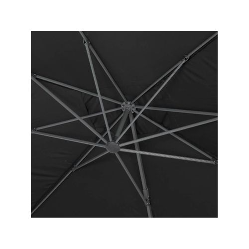 Parasol Jardin Déporté Alu "sun 4" - Rectangle - 3 X 4 M + Housse De Protection - Noir