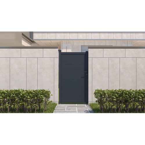Portillon Aluminium "marc" - 101.2 X 180.9 Cm - Gris