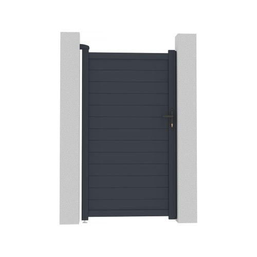 Portillon Aluminium "marc" - 101.2 X 180.9 Cm - Gris