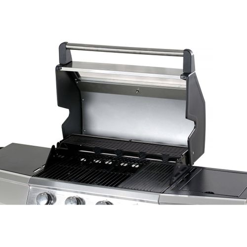 Barbecue Gaz Avec Couvercle En Verre "bingo 5" - 4 Brûleurs + 1 Latéral + Housse Protection - 15.2 K