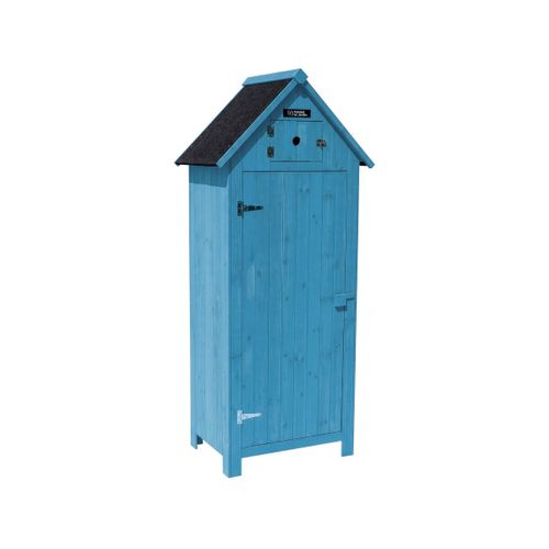 Armoire De Jardin "cabanon" - 77 X 54.5 X 179 Cm - Bleu Ciel