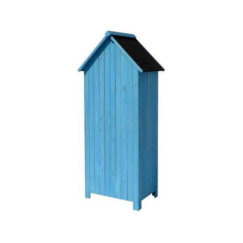 Armoire De Jardin "cabanon" - 77 X 54.5 X 179 Cm - Bleu Ciel