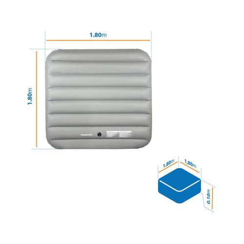 Couverture Gonflable Pour - 134 X 134 Cm - Grise