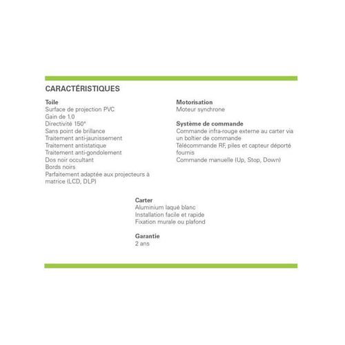 Ecran De Projection Motorisé 240x135cm - Insmot240c3