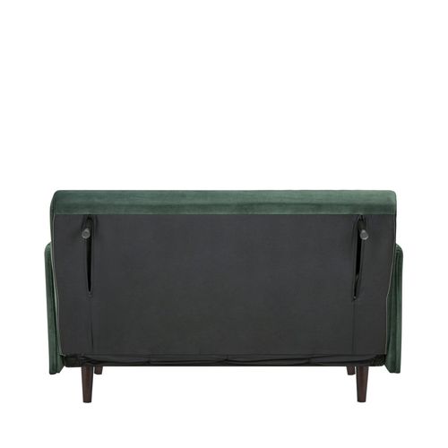 Canapé Convertible 2 Places En Velours L120cm