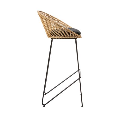 Tabouret De Bar En Rotin 76cm