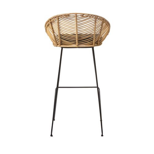 Tabouret De Bar En Rotin 76cm