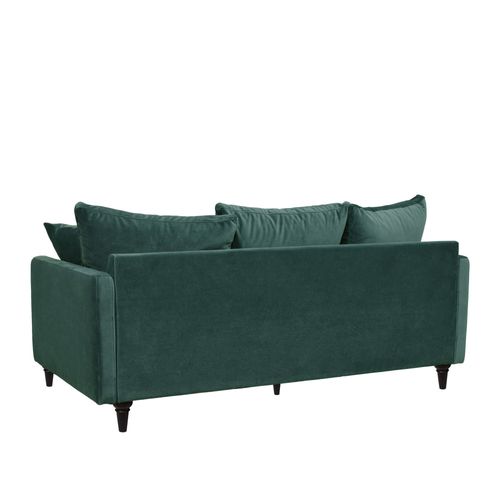 Canapé 3 Places En Velours Pieds Tournés