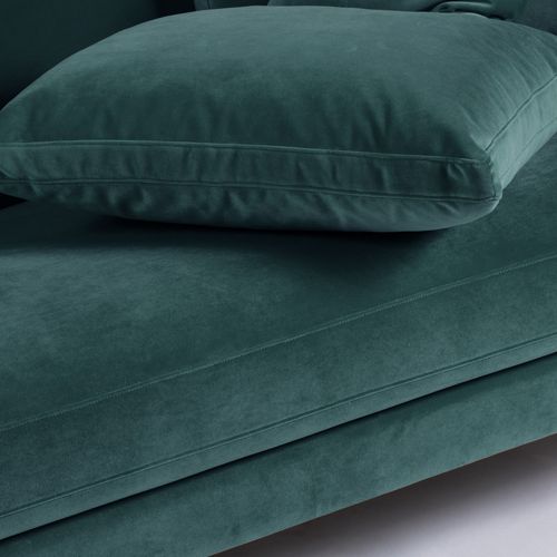 Canapé 4 Places En Velours Pieds Tournés